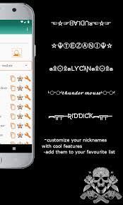 Ada nama keren ff dan nickname free fire ini bisa diganti simbol atau tanda unik untuk pemain kehabisan ide nama ff keren kamu. Symbols Creator Nickname Generator For Ff For Android Apk Download