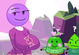 battle for dream island big breasts blush breasts cute gelatin ( bfdi) leafy (bfdi) lollipop (bfdi) looking at viewer love object shows  shirt smile sweater 