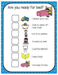 bedtime routine chart worksheets teaching resources tpt