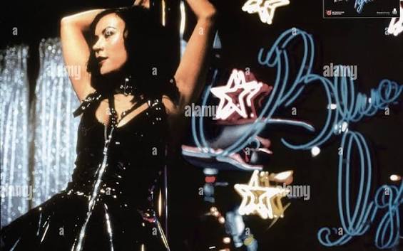 let's talk about the time iconic actress sandra oh played a quick-witted  poetry writing exotic dancer in the film “dancing at the blue iguana.”  ✨🪩☁️ this movie is beautifully bizarre & glamoursly
