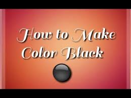 If you were going for a gothic black, then this is definitely the path you want to take. How To Make Color Black Out Of Primary Colors Youtube
