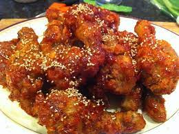 Sweet Sour Spicy Korean Fried Chicken Yangnyeom Tongdak Recipe Korean Food Food Asian Recipes