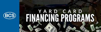 Maybe you would like to learn more about one of these? Bcs America Bcs America Yard Card Financing Programs Betts Equipment Inc New Hope Pa 215 598 7501