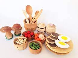Play Kitchen Wooden Set Play Food Wooden Food Toys Play Etsy In 2020 Wooden Play Food Wooden Food Play Kitchen