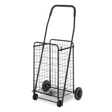 This cart features three shelves with raised edges to prevent things stored on them from falling. Whitmor Utility Cart Collection 18 63 In X 38 78 In Rolling Utility Cart In Black 6307 1729 Blk Bb The Home Depot