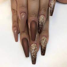 Pinterest Prettiiegorgeous Ombre Nail Designs Bronze Nails Acrylic Nail Designs