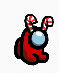 Hd Red Among Us Mini Crewmate Baby With Candy Cane Hat Png Citypng Cute Emoji Wallpaper Candy Cane Cute App