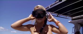 Its.PORN - Nude badass Taylor Seinturier diving into the ocean to meet with a  shark