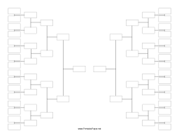 This Printable Paper Has Tournament Brackets For 32 Teams Or Individuals Free To Download And Print Tournaments Printables Corn Hole Diy