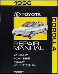 When the airbags inflate, they produce a fairly loud noise and release some smoke ! 1996 Toyota Corolla Repair Shop Manual Original