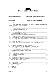 Https Www Bbc Com Editorialguidelines Draft Election Guidelines 051119 Pdf