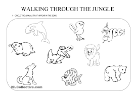 Walking Through The Jungle Preschool Worksheets Jungle Animals Preschool Animal Worksheets