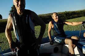 They did it: Over-60 trio skis Martin canal's length barefoot