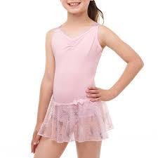 Danskin Now Girls Skirted Dance Leotard With Criss Cross Back