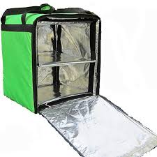 Pk 76f Two Layer Pizza Delivery Backpack Insulated Food Delivery Box Take Out Box Food Transport Box With Divider Keep Hot Open From Side 1 Backpack Bag Sac