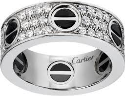 The 6 diamond white gold love bangle has a different cartier s.a. Crb4207600 Love Ring Diamond Paved Ceramic White Gold Ceramic Diamonds Cartier