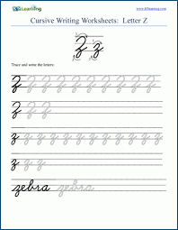 Cursive Writing Letter Z K5 Learning In 2020 Cursive Writing Worksheets Cursive Writing Teaching Cursive