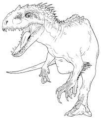 Fallen kingdom, dna is retrieved from the indominus rex skeleton and is used alongside velociraptor dna to create the indoraptor. Indominus Rex Coloring Pages Dinosaur Coloring Pages Jurassic World Coloring Pages Dinosaur Pictures