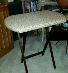 Turn An Old Tv Tray Into A Mini Ironing Board Supplies Inexpensive Wooden Tray Table Target Or Walmart Natural Fiber Battin Wooden Tray Table Tv Home Decor