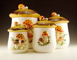 Not only do these canisters offer organization, but they lend a splash of style to your space! Vintage Mushroom Canister Set Vintage 1970s Kitchen Canisters Boho Kitchen Canister Set Retro Mushroom Canister Set Retro Kitchen Canisters Kitchen Dining Home Living Vadel Com