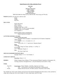 high school resume for college template