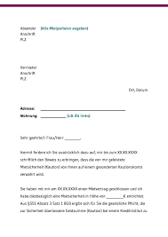 Da ansprüche aus dem mietverhältnis in dem verbindlichen formular zur pfändung von geldforderungen nach der. Kaution Gratis Vorlagen Und Musterschreiben Downloaden