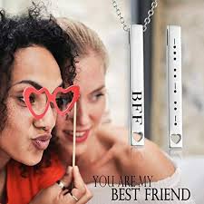 Sterling Silver Morse Code Necklace Secret Message Jewelry Gifts for Women  Girls