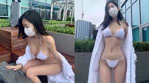 H級正妹的酒店防疫法脫浴袍、穿比基尼「美臉包起來」 | 娛樂| NOWnews今日新聞