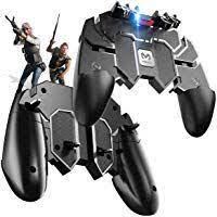 Kimtok Pubg Trigger Controller 6 Fingers Metal Button Grip L2r2 Mobile Gaming For All Phones Black Amaz Game Controller Mobile Game Gaming Accessories