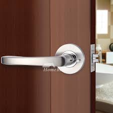 That secures the door lock. Bedroom Door Lock Handle Without Key Brushed Stainless Steel Silver