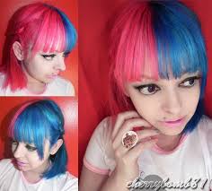 See over 287,115 pink hair images on danbooru. Pink Blue Split Real Hair Girl By Cherrybomb 81 On Deviantart