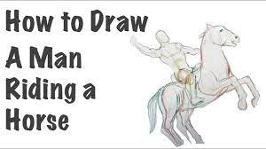 Follow along to learn how to draw a horse easy, step by step art tutorial. How To Draw A Man Riding A Horse Youtube