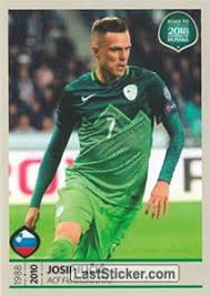 Jan mlakar (slovenia) right footed shot from the centre of the box to the bottom left corner. Sticker 252 Josip Ilicic Panini Road To 2018 Fifa World Cup Russia Laststicker Com