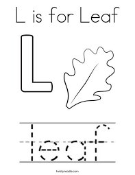 L Is For Leaf Coloring Page Twisty Noodle Leaf Coloring Page Science Activities For Toddlers Teaching Letters