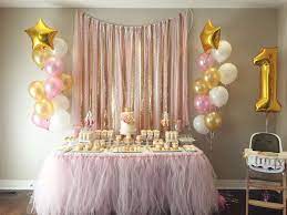 Create a soft and delicate harmony around the people you plan to celebrate with. Pink And Gold Birthday Party Ideas Photo 6 Of 20 Pink And Gold Birthday Party Gold Birthday Party Birthday Decorations