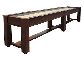 Similar to curling, the object of the game is to slide the puck into zones near the end of the table to. Berner Billiards 9 12 14 Or 16 Foot Shuffleboard Table The Rustic Shuffle Board Table Shuffleboard