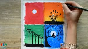 Multiple Scenery Drawing With Oil Pastels Day Night Scenery Drawing Tutorial For Kids Beginner Youtube Learn how to draw simple for kids pictures using these outlines or print just for coloring. multiple scenery drawing with oil pastels day night scenery drawing tutorial for kids beginner