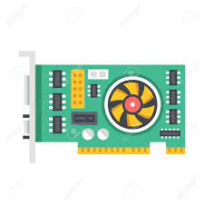 Unlike other components in your desktop, if a memory fails be it ram or gpu's memory errors, your system will automatically reboot itself, sometimes it will display the blue screen of death. Vector Video Graphics Card Video Card Vector Illustration Royalty Free Cliparts Vectors And Stock Illustration Image 58310986