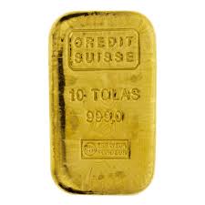 Credit Suisse 10 Tola Cast Gold Bar 10t Cast Gold Bar Uk