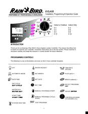 Rain Bird E 6 Manuals