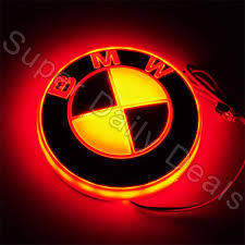 Auto Bmw Led Cold Light 4d Emblem Badge Sticker Lamp 12v For Bmw Many Series Red White Blue Color Novelty Light Novelty Lighting Led Projects Bmw