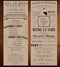 Our Love Story Wedding Program Printable 4 25x11 Bride Groom Invitation Infographic Kra Love Story Wedding Creative Wedding Programs Wedding Programs