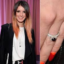 Black Sim Diamond Celebrity Shenae Gimes Engagement Solitaire With Accents Ring In 2020 Celebrity Engagement Rings Engagement Rings Celebrities