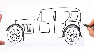 All those simple shapes add up to a classic looking beetle car! How To Draw A Vintage Car Step By Step Easy Drawing Tutorial Youtube