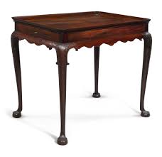 C 1755 Queen Anne Carved And Figured Mahogany Tray Top Tea Table With C Scrolls And Candleslides Boston Mass Chippendale Furniture Furniture Period Furniture