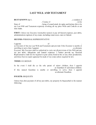 39 last will and testament forms & templates. Sample Last Will And Testament Free Download