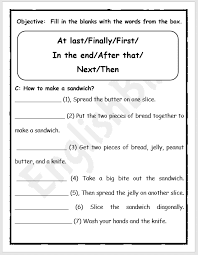 (bread, peanut butter, jelly, bread, plate). How To Make A Sandwich Worksheet Englishbix