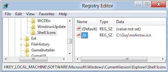 Windows 8 Remove Shortcut Arrow