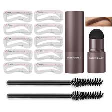 Adjustable Eyebrow Stamp And 10 Styles Stencil Kit The Eyebrow Pomade Stamp Shaping Kit Eyebrow Definer With Eyebrow Pen Brush And Eyebrow Trimmer Buildable Brow Stencil Makeup Tools Medium Brown Beauty Personal Care Amazon Com