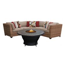 Outdoor Tk Classics Laguna Wicker Set With Charleston Fire Pit Table White Re Wicker Patio Furniture Outdoor Wicker Patio Furniture Wicker Patio Furniture Set